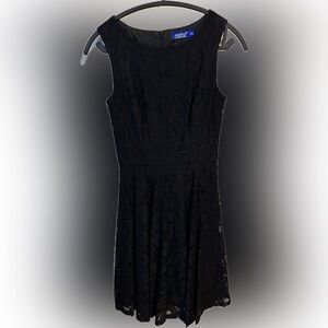 Chic Black Lace Mini Dress